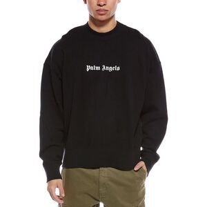 Palm Angels Mens  Crewneck Sweatshirt, Black